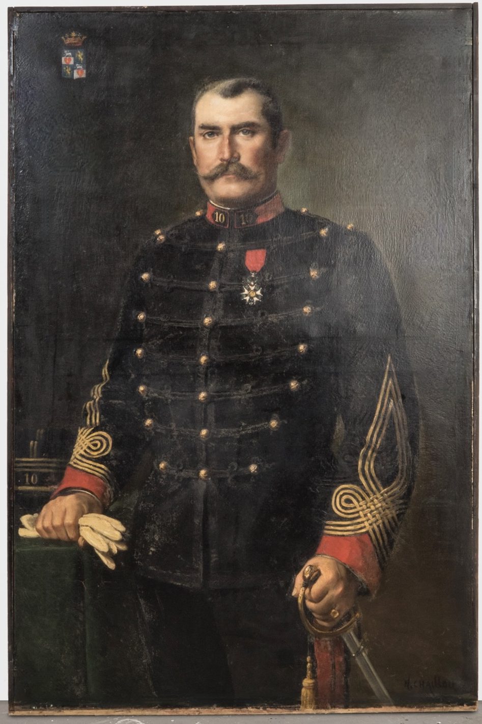 Militaire portretschildering na restauratie